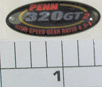 238-320GT2 Decal, Side Plate ("320GT2" &amp; Ratio)