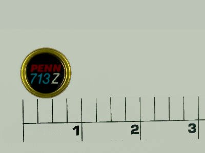 238-713 Emblem, Side Plate (Black/Gold) "713"