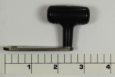 24-855 Handle, Black Plastic Narrow Knob