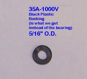 35A-1000V Bushing, Line Roller Bushing, Black Plastic